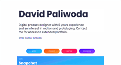 Desktop Screenshot of davepaliwoda.com